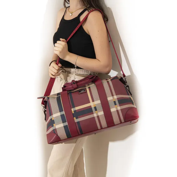 SILVER POLO Bordo SP873-5 пътна чанта в цвят бордо
