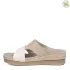 Бежови дамски анатомични чехли на платформа 154161-2 Beige