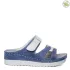 Сини дамски анатомични чехли 154707-3 Navy/Grey