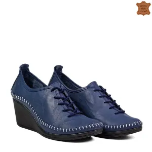 Дамски обувки в син цвят от естествена кожа 202306... Дамски обувки в син цвят от естествена кожа 202306...