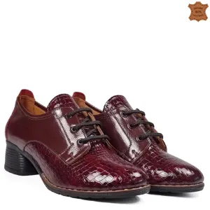 Дамски ежедневни обувки от естествен лак в бордо 2... Дамски ежедневни обувки от естествен лак в бордо 2...