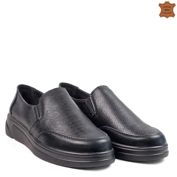 Кожени дамски обувки в черно A2321-1 Black
