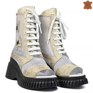 Летни дамски боти в златист цвят на платформа 2023... Летни дамски боти в златист цвят на платформа 2023...