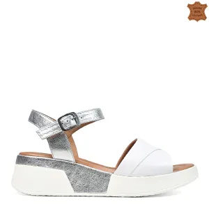 Модерни дамски сандали в бяло и сребристо 2023578-... Модерни дамски сандали в бяло и сребристо 2023578-...