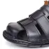Черни мъжки кожени чехли със затворени пръсти 670001-1 Black