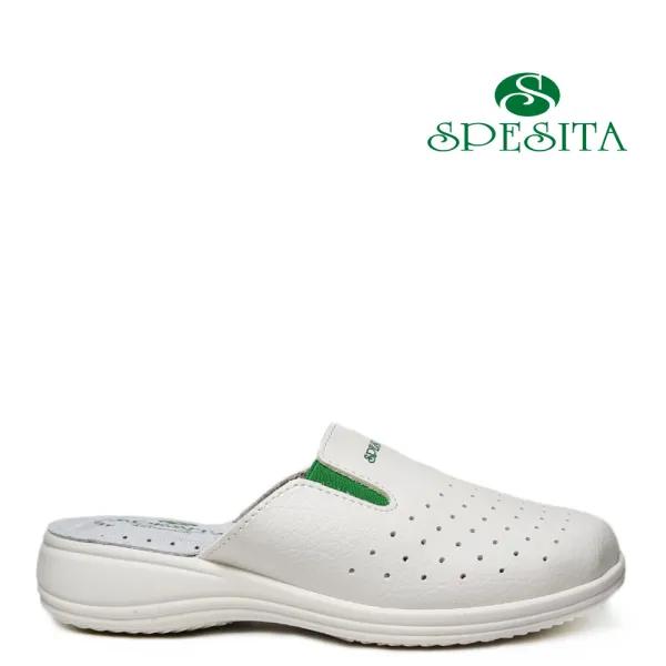 Дамски медицински чехли в бяло Spesita S24111-3