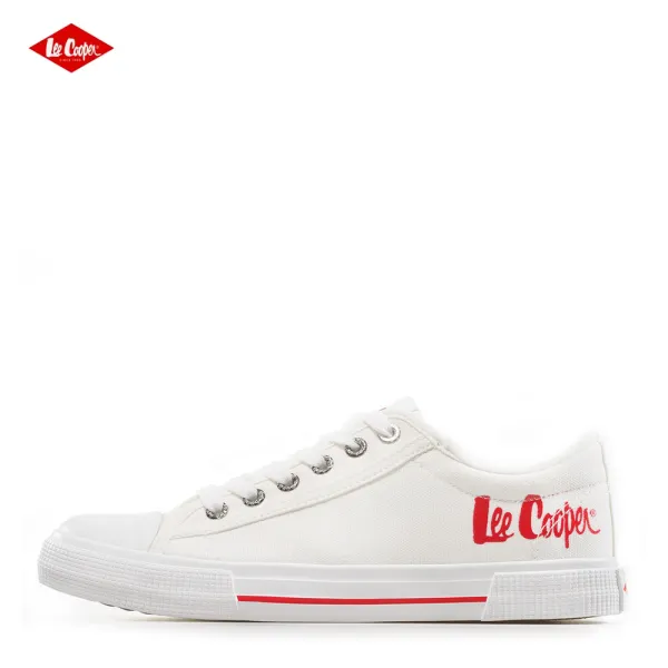 Унисекс бели кецове от текстил Lee Cooper LC211-12-3 White