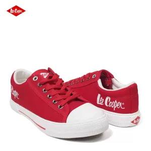 Унисекс червени кецове от текстил Lee Cooper LC211...