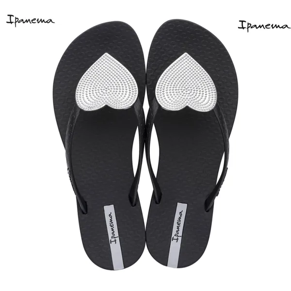 Дамски джапанки IPANEMA 82120/20728 BLACK/SILVER черно и сиво