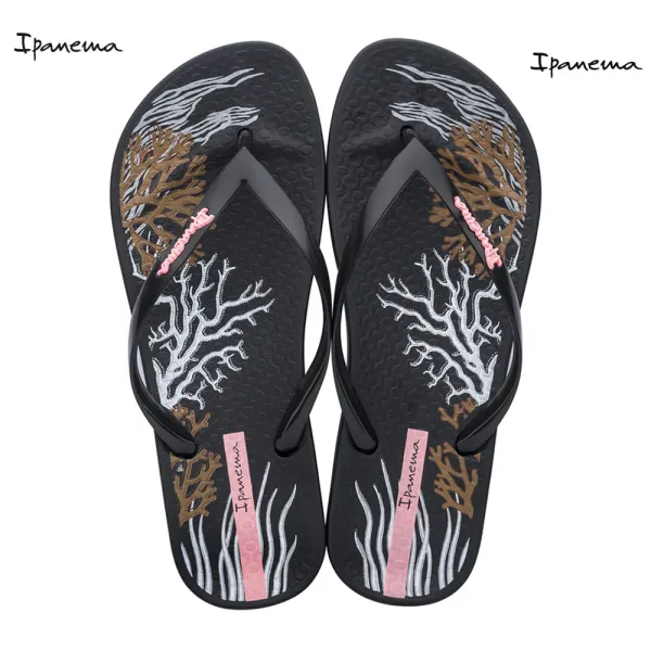 Дамски джапанки в бяло и черно IPANEMA 82895/21194 BLACK/WHITE