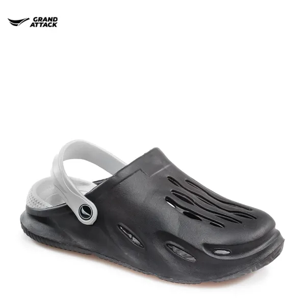 Мъжки крокс в черно и сиво Grand Attack GA30889-2 Black/Grey