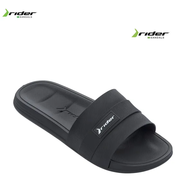 Черни мъжки чехли RIDER 11679/20766 BLACK/BLACK с широка лента