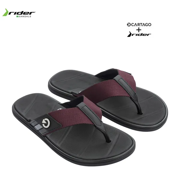 Черни мъжки джапанки CARTAGO 11634/22334 BLACK/BURGUNDY