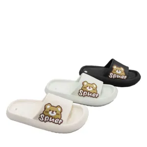 Гумени дамски чехли с мече в цвят мента N62468-3...