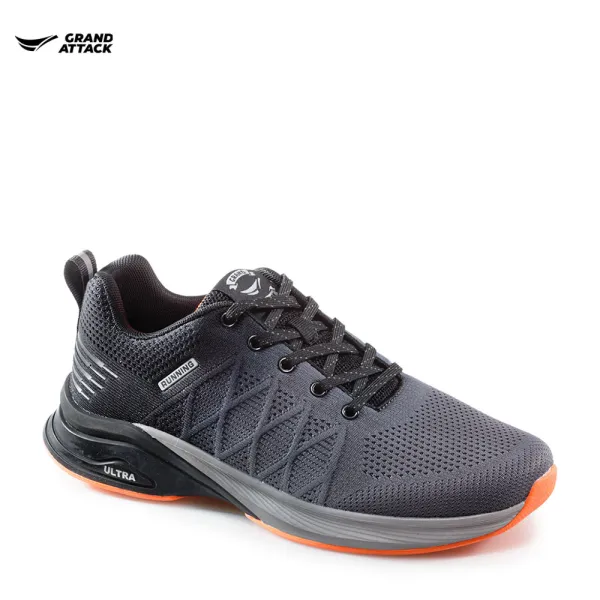 Мъжки сиви маратонки от дишащ текстил Grand Attack G30918-2 Grey