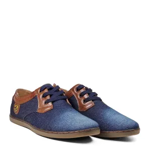 Ежедневни сини мъжки дънкови обувки с връзки S1325...